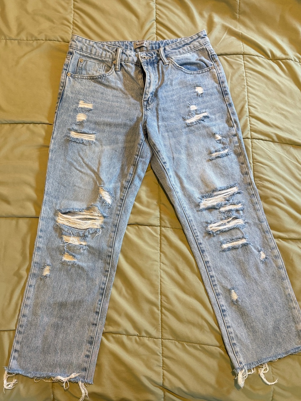 Special A Distressed Cropped Jean